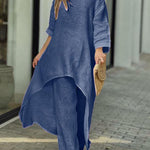 Fashionable Solid Color Two-piece Set