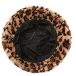 Casual Fashion Leopard Fur Warm Bucket Hat