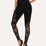 Hollow Lace Patchwork Leggings