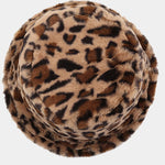 Casual Fashion Leopard Fur Warm Bucket Hat