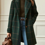 Dominique | Women's Retro Lapel Plaid Tweed Coat