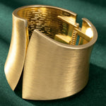 Vintage Symmetrical Open Brushed Wide Bracelet