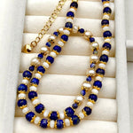 Vintage Natural Lapis Lazuli Pearl Fashion Necklace