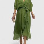 Leila | Elegant V Neck Dress