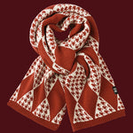 Stylish Vintage Red Christmas Knitted Scarf