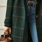 Breanna | Women's Retro Lapel Plaid Tweed Coat