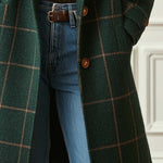 Dominique | Women's Retro Lapel Plaid Tweed Coat