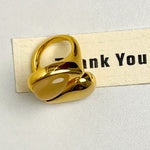 Simple Transparent Irregular Water Drop Open Ring