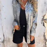 Casual Suede Fashionable Lapel Shirt