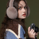 Warm And Windproof Fleece Foldable Imitation Rabbit Fur Earmuffs