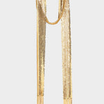 Elegant Textured Metal Sequin Long Scarf