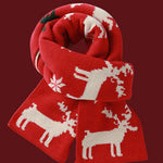 Stylish Vintage Red Christmas Knitted Scarf