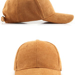 Casual Retro Corduroy Sports Warm Baseball Cap