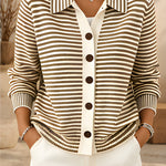 Lesley | The Striped Cardigan