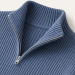 The Vicenza Men’s Soft Knit Cashmere Half Zip Sweater
