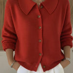 Amara™ | Women's Classic Collared Knit Cardigan