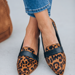 Pointed Moccasin with Strap over the Instep