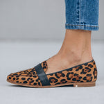 Pointed Moccasin with Strap over the Instep