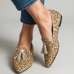 Ginevra Moccasin — Cheetah, Light Gold Tassels