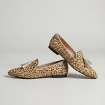 Ginevra Moccasin — Cheetah, Light Gold Tassels