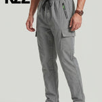 KZZ Men's Solid-Color Cargo Joggers