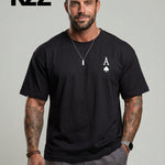 KZZ Men's Ace Of Spades Print Short Sleeve Tee
