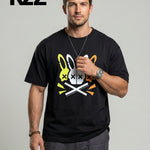 KZZ Men's Casual Crew-Neck T-Shirt