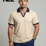 KZZ Men's Simple and Versatile Knitted Pullover