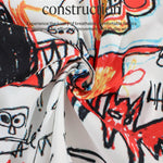 KZZ Men's summer graffiti print sports shorts