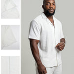 KZZ New Summer Men's Openwork Shirt
