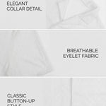 KZZ New Summer Men's Openwork Shirt