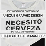 KZZ Men's Regular Fit Crew Neck T-Shirt with Letter Print