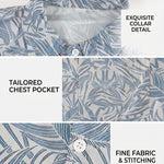 KZZ Men's Cotton-Linen Tropical Beach Shirt