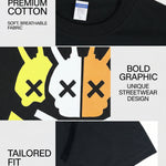KZZ Men's Casual Crew-Neck T-Shirt