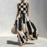 Fayette | Black and White Maxi Dress & Blocks