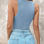 ChicMe Built-in Bra Ribbed Round Neck Tank Top