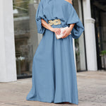 2 Pieces Outfit Turn-down Coll  Long Sleeve Button Front Satin  Shirt and Casual Vintage Floral  Print Elastic Back Waist Wide Leg  Pants Set without Belt