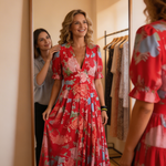 Minelda™ | Elegant Floral V-neck Dress