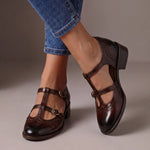 Lucinda™ | Leather Brogue Mary Janes