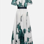 Althea | Watercolor Print Long Dress