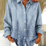 Melrose™ | Vintage Botanical Print Button Blouse