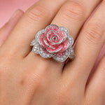 Elegante Bloemrijke Ring van Sterlingzilver™