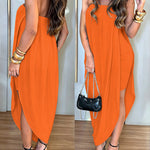 Women's Faux Two-Piece Dress Strapless Tube Dress Ruched Asymmetric Hem Dress with Detachable Clear Straps