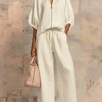 Amélie | Effortless Linen Zip Two-Piece Set