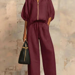 Amélie | Effortless Linen Zip Two-Piece Set