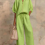 Amélie | Effortless Linen Zip Two-Piece Set