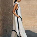 Elegant Irregular Sleeveless Top and Wide-Leg Pants Two-Piece Set