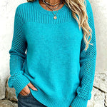 Lirienne | Textured Open-Knit Sleeves Sweater