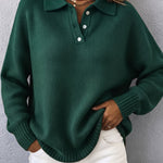 Marvelle | Chic Polo Hooded Knit Sweater