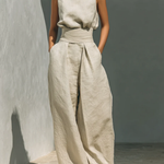 Ariana | Elegant Linen Wide-Leg Set